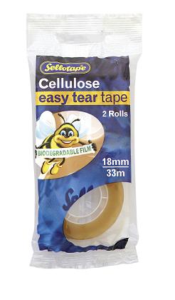SELLOTAPE CELLULOSE CLEAR 12MMX66M Easy Tear